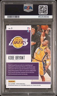 2017 Panini Status Status Quo 3 Kobe Bryant Blue PSA 10