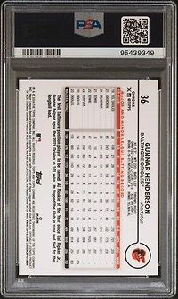 2024 Topps Chrome 36 Gunnar Henderson Pink Refractor PSA 10