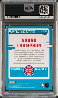 2023 Panini Donruss Optic 235 Ausar Thompson Purple Shock PSA 10
