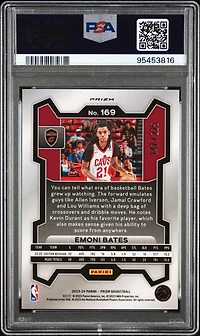 2023 Panini Prizm 169 Emoni Bates Teal Ice PSA 9