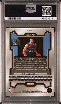 2023 Panini Prizm 179 Gg Jackson Ii Silver Prizm PSA 10