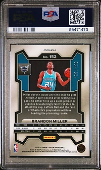 2023 Panini Prizm 152 Brandon Miller Premium Factory Set PSA 10