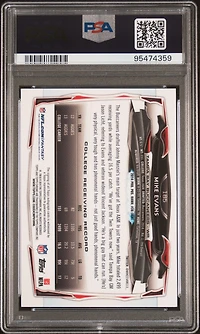 2014 Topps Chrome 185 Mike Evans Ball In Right Hand-autograph PSA 10