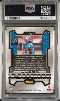 2023 Panini Prizm 331 Jahmyr Gibbs Pandora PSA 9