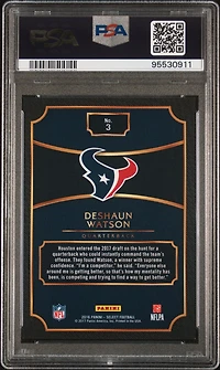 2016 Panini Select '17 Nfl Draft Xrc Prizm Redemption 3 Deshaun Watson PSA 9