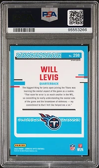 2023 Panini Donruss Optic 298 Will Levis Holo PSA 10