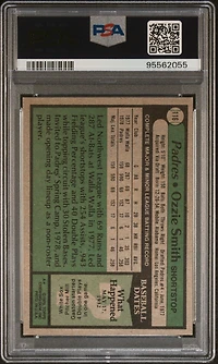 1979 Topps 116 Ozzie Smith PSA 8