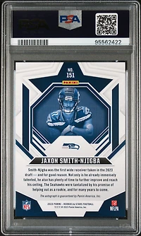 2023 Panini Rookies & Stars 151 Jaxon Smith-njigba Autograph-orange PSA 9