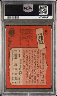 1987 Topps 80 Bernie Kosar PSA 9
