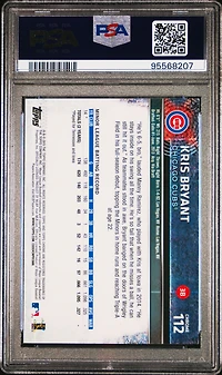 2015 Topps Chrome 112 Kris Bryant Sepia Refractor PSA 10