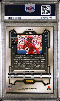 2023 Panini Prizm 341 Tank Dell No Huddle Blue PSA 10