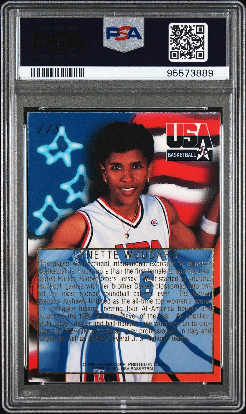 1994 Flair Usa Basketball 118 Lynette Woodard PSA 10