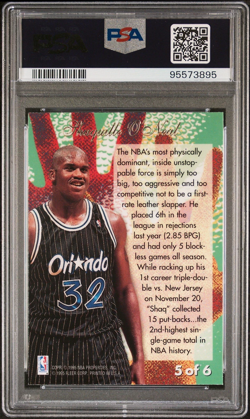 1994 Flair Rejectors 5 Shaquille O'neal PSA 10