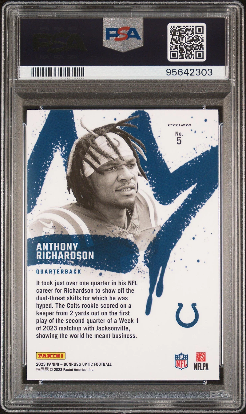 2023 Panini Donruss Optic Rookie Kings 5 Anthony Richardson PSA