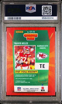 2023 Panini Donruss Crunch Time Ct15 Travis Kelce PSA 10