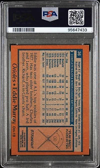 1978 Topps 36 Eddie Murray PSA 8