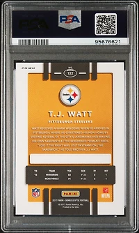2017 Panini Donruss Optic 122 T.j. Watt Holo PSA 9