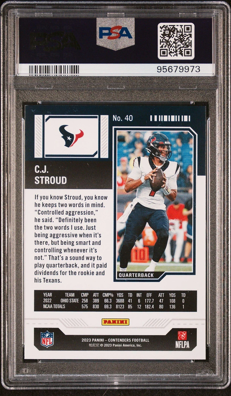 2023 Panini Contenders 40 Cj Stroud PSA