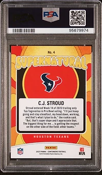 2023 Panini Contenders Supernatural 4 Cj Stroud PSA 8