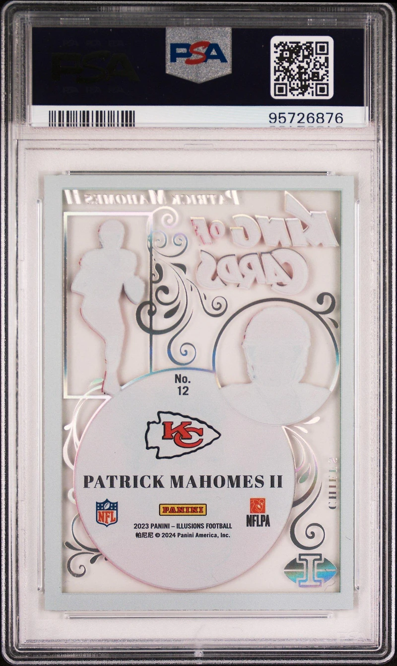 2023 Panini Illusions King Of Cards 12 Patrick Mahomes Ii Emerald PSA 9