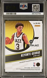 2023 Panini Revolution Rookie Autographs Rakgj Keyonte George PSA 9