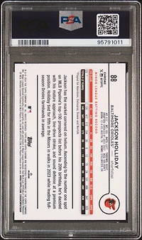 2024 Topps Chrome 88 Jackson Holliday Sepia Refractor PSA 10