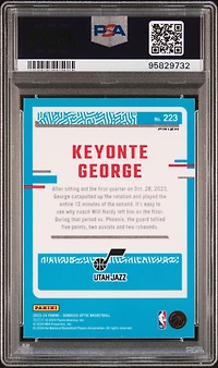 2023 Panini Donruss Optic 223 Keyonte George Purple PSA 10