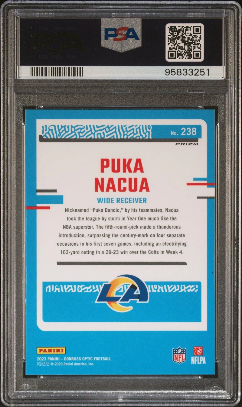 2023 Panini Donruss Optic 238 Puka Nacua Stars PSA 10