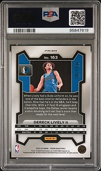 2023 Panini Prizm 163 Dereck Lively Ii Premium Factory Set PSA 10