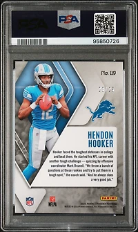 2023 Panini Phoenix 119 Hendon Hooker Green Seismic PSA 10