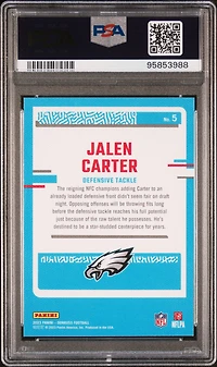 2023 Panini Donruss Rated Rookies Portrait 5 Jalen Carter PSA 10