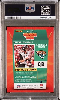 2023 Panini Donruss Crunch Time Ct5 Trevor Lawrence PSA 10