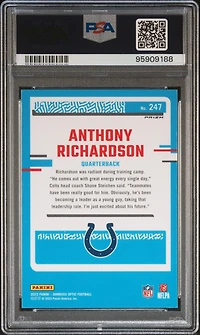 2023 Panini Donruss Optic 247 Anthony Richardson Stars PSA 8