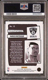 2023 Panini Nba Hoops Presentations 12 Dariq Whitehead PSA 10