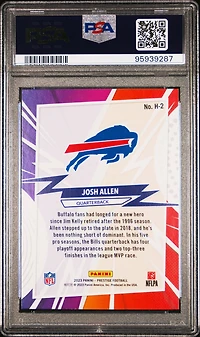 2023 Panini Prestige Heroes H2 Josh Allen PSA 9