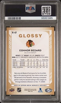 2023 Upper Deck O-pee-chee Glossy R47 Connor Bedard Gold PSA 9