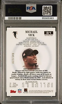 2002 Topps Pristine 31 Michael Vick Refractor PSA 10