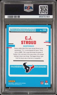 2023 Panini Donruss Optic 244 Cj Stroud Green Hyper PSA 10