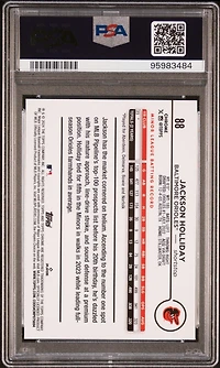 2024 Topps Chrome 88 Jackson Holliday Aqua Lava Refractor PSA 10