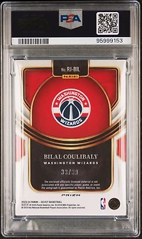 2023 Panini Select Rookie Jersey Autographs Rjbil Bilal Coulibaly Purple Prizm PSA 9