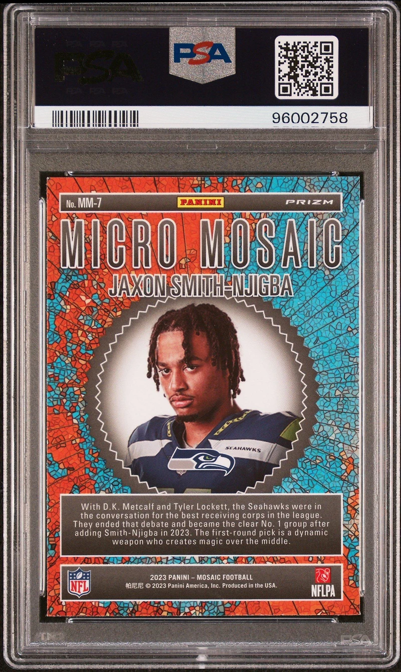 2023 Panini Mosaic Micro Mosaic Mm7 Jaxon Smith-njigba PSA 10