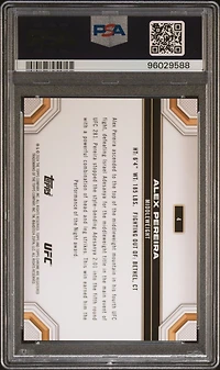 2024 Topps Chrome Ufc 4 Alex Pereira Speckle Refractor PSA 10