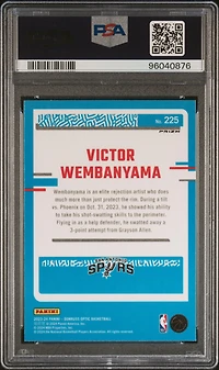 2023 Panini Donruss Optic 225 Victor Wembanyama Holo PSA 10