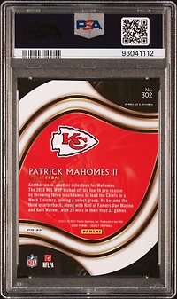 2020 Panini Select 302 Patrick Mahomes Ii Die-cut Neon Green Prizm PSA 10