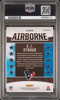 2023 Panini Rookies & Stars Airborne Ai13 Cj Stroud Longevity PSA 10
