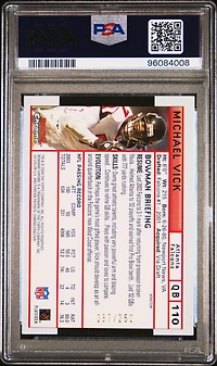 2004 Bowman Chrome 110 Michael Vick Xfractor PSA 8