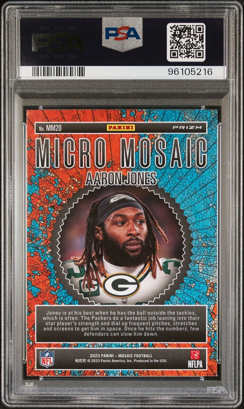 2023 Panini Mosaic Micro Mosaic Mm20 Aaron Jones PSA 10