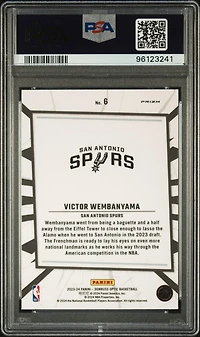 2023 Panini Donruss Optic My House 6 Victor Wembanyama Green Shock PSA 10