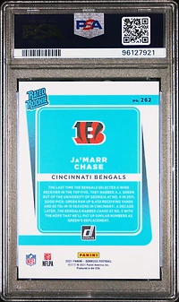 2021 Panini Donruss 262 Ja'marr Chase Press Proof Premium PSA 10