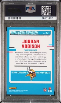 2023 Panini Donruss Optic 271 Jordan Addison Green Hyper PSA 10